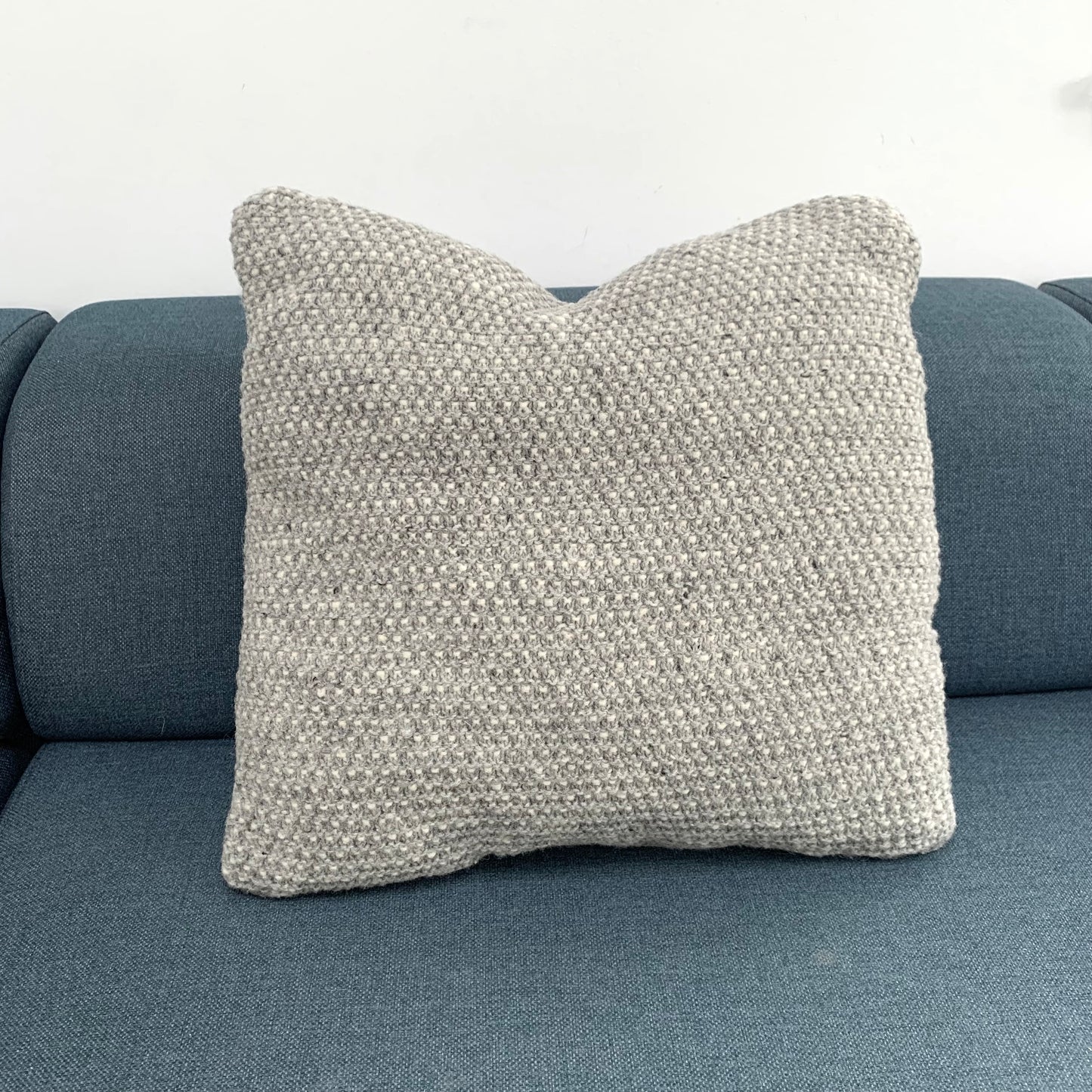 Wool Pillow Grey/White