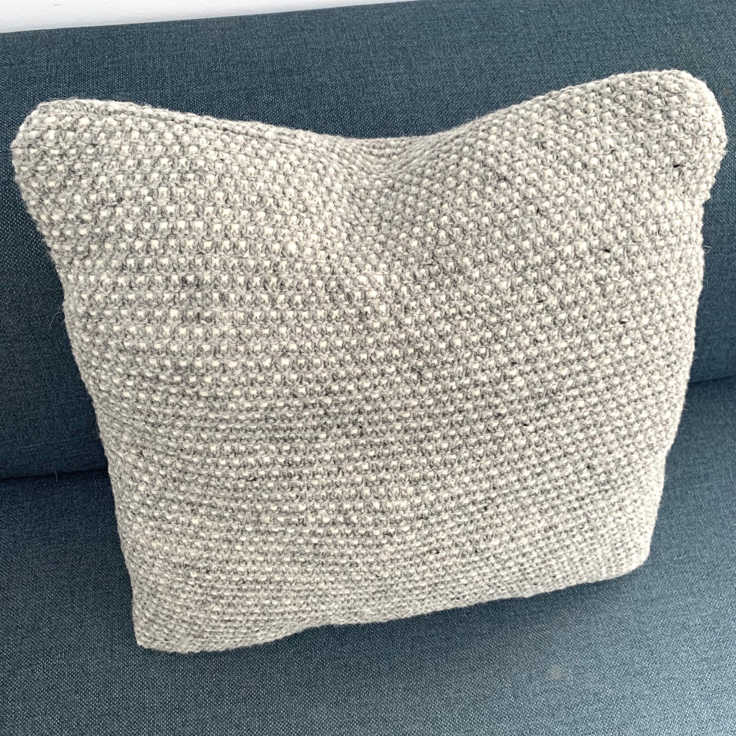 Wool Pillow Grey/White